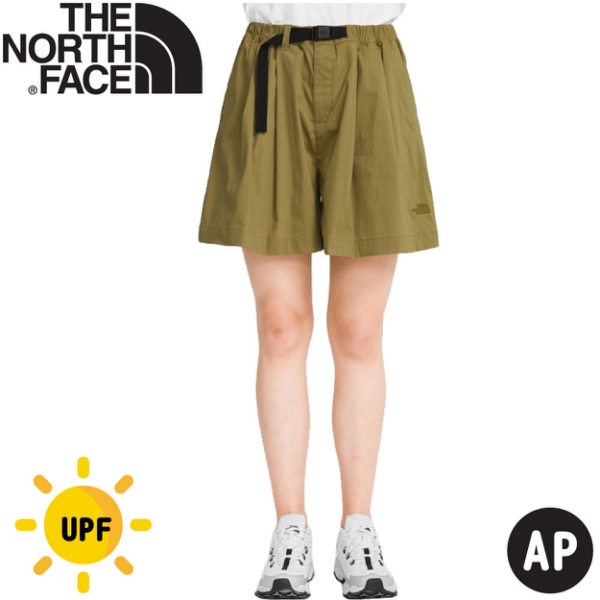 【The North Face 女 休閒短褲AP《卡其》】4UBJ/休閒短褲/戶外短褲