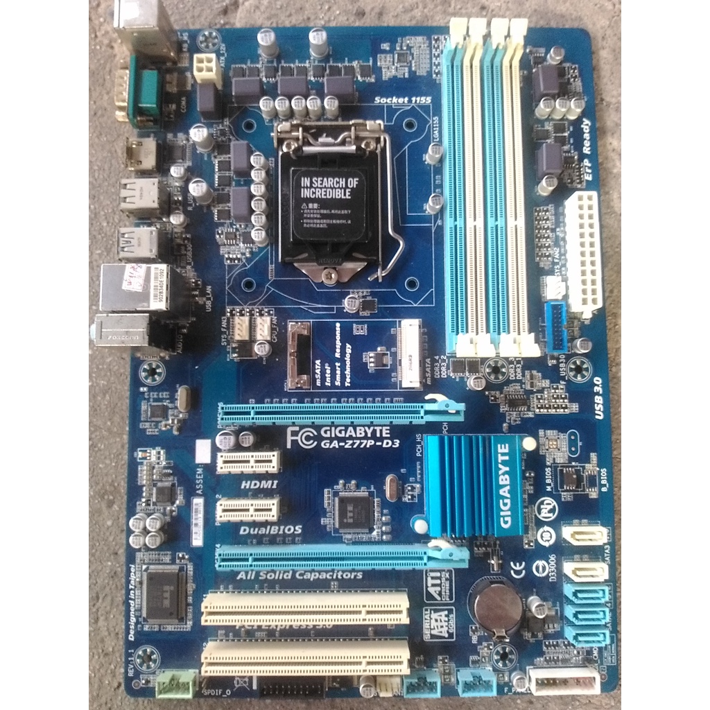 技嘉 GIGABYTE Z77 GA-Z77P-D3 LGA1155腳位 可超頻高階主機板 良品