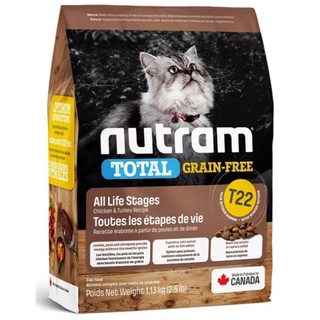 【衝衝衝】★免運★ 【買就送貓奶】 紐頓 Nutram T22 貓飼料 無穀火雞肉 全齡貓