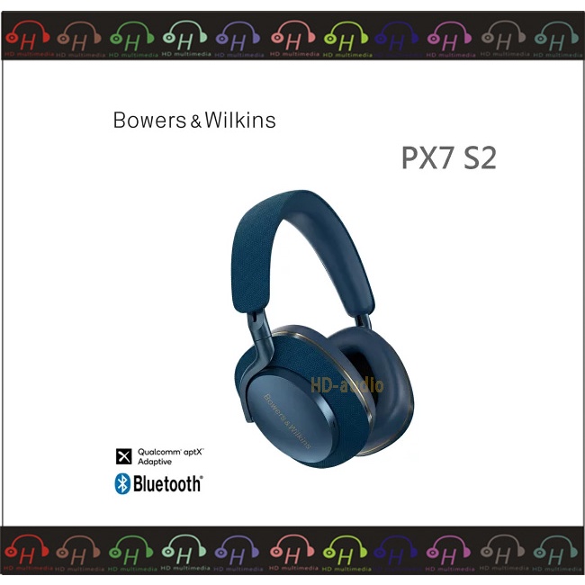 弘達影音多媒體 Bowers &amp; Wilkins B&amp;W PX7 S2 無線藍牙 降噪無線耳罩式耳機 午夜藍