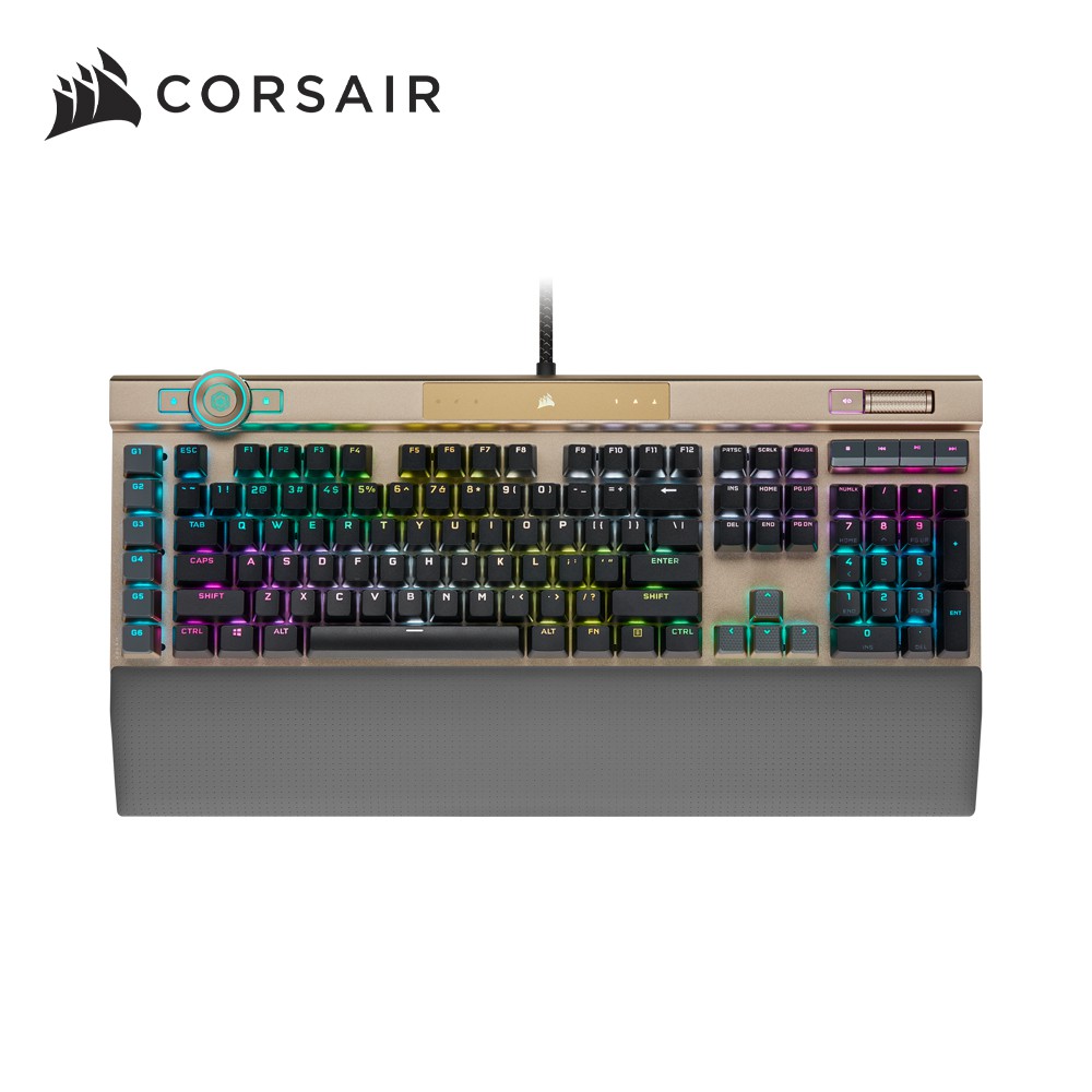 海盜船 CORSAIR K100 -玫瑰金 光軸RGB英文機械式電競鍵盤 現貨 蝦皮直送