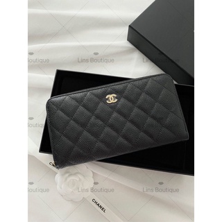 [預購］Lins英國代購 Chanel classic long zipped wallet 牛皮 荔枝皮 長夾