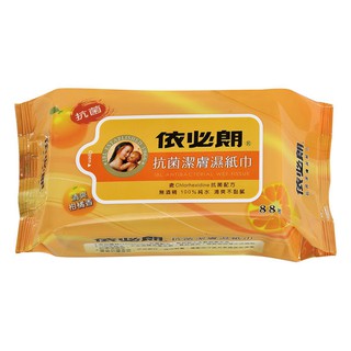 【箱購更划算】依必朗 抗菌 超柔潔膚濕紙巾 清爽柑橘香-88抽 12包/箱
