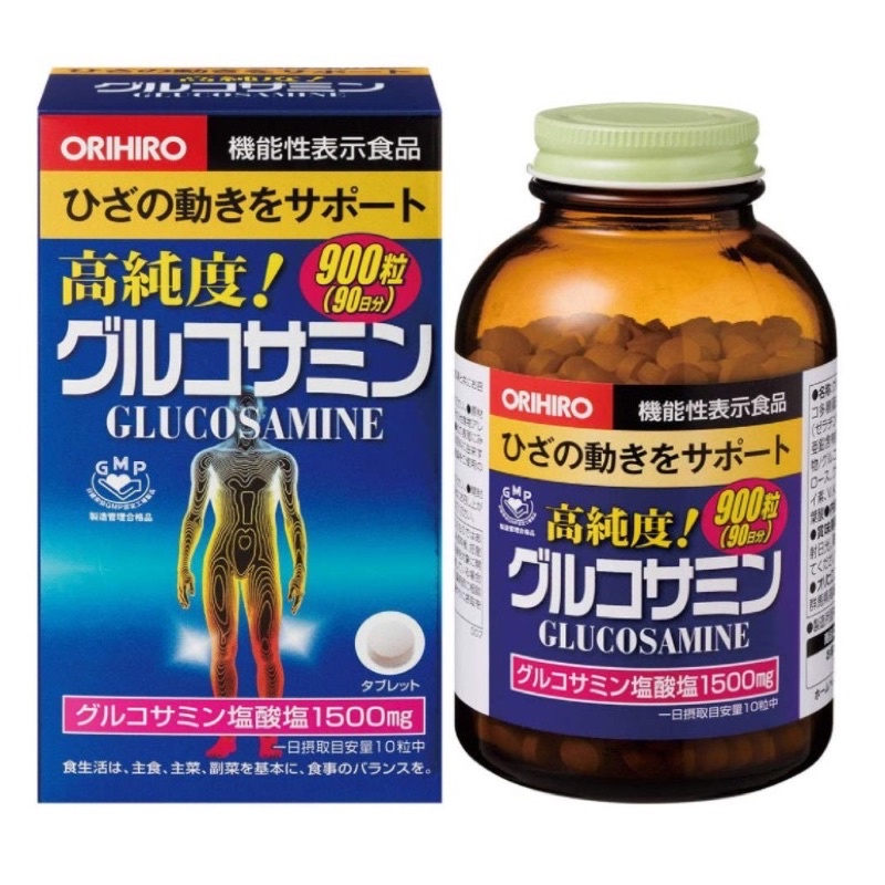 日本進口 ORIHIRO 高純度 葡萄糖 胺 食品 大容量 90日分 骨關節保養