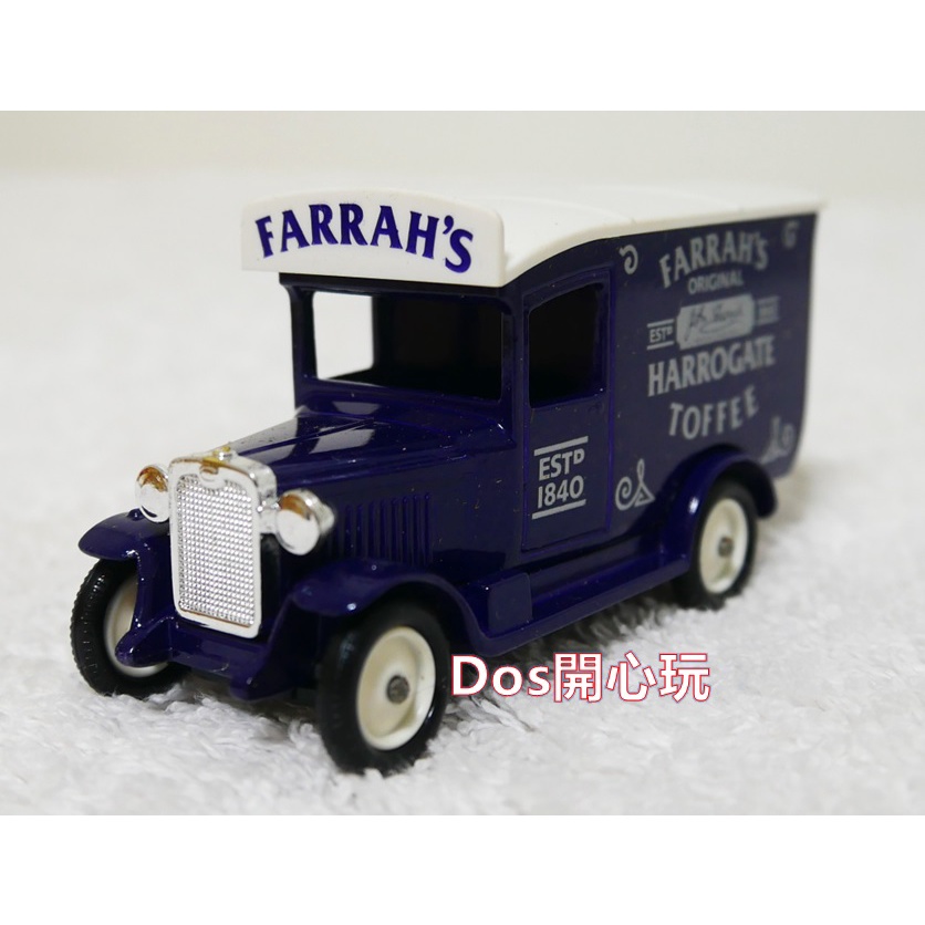[全新]英國 LLEDO 模型古董車 Farrah's of Harrogate Toffee 貨車，火柴盒汽車 鐵皮車