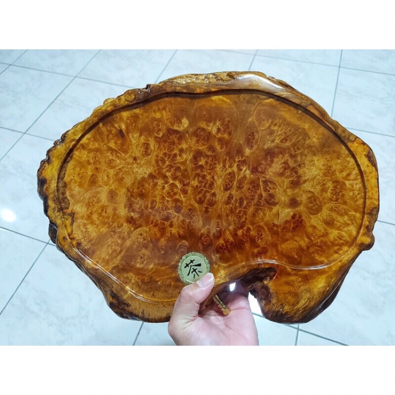 「玉佳緣」藝品 緬甸國寶 黃金樟 樹瘤 原木 茶盤 茶組