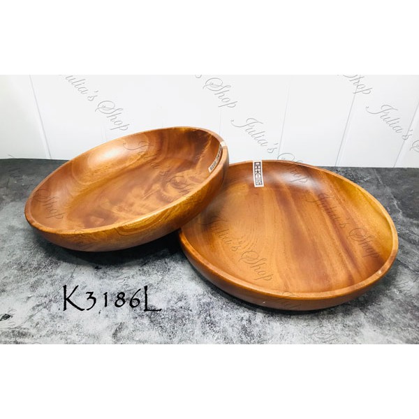【商殿】 生活 K3186L 圓形深盤 大 木質餐具 木質餐盤 實木餐具 原木木盤 木碟 沙拉碗 木製圓盤 盤子 木盤