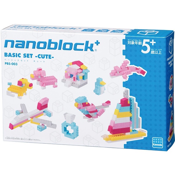 聚聚玩具【正版】日本河田 Nanoblock 迷你積木 Plus系列 可愛基本組 PBS-003