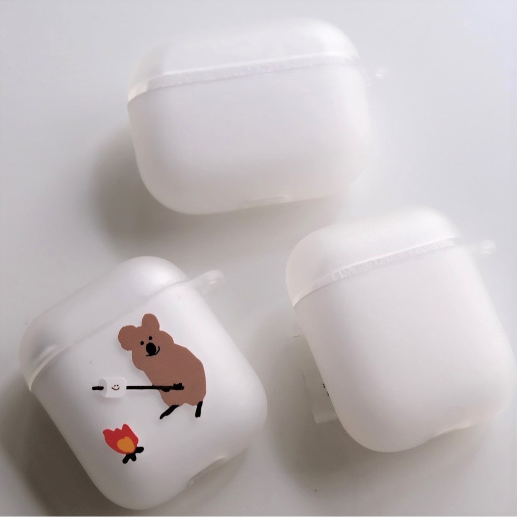 airpods airpods pro 半透明 磨砂 耳機 防摔 保護套 送掛鉤+隨機貼紙