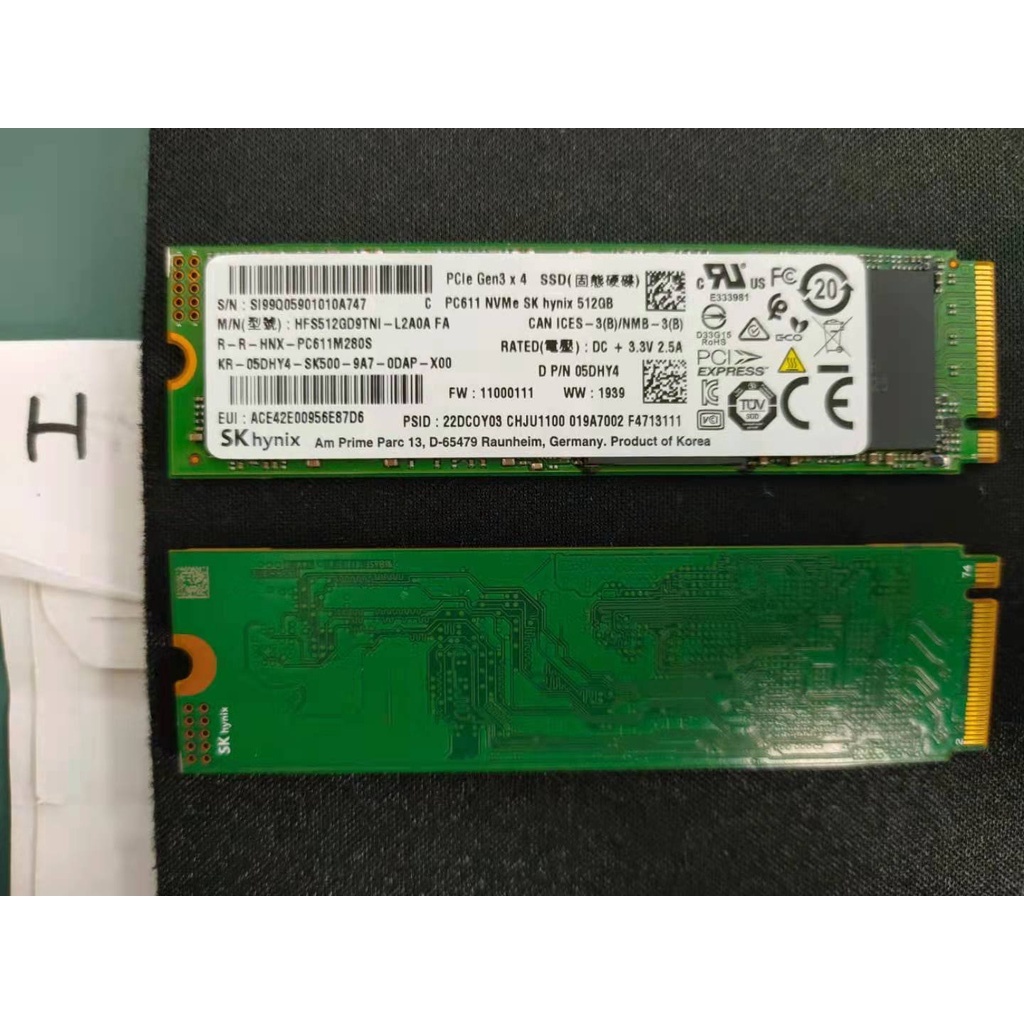 海力士、三星、美光、光寶】SSD PCIE NVMe 512G(拆機良品) | 蝦皮購物