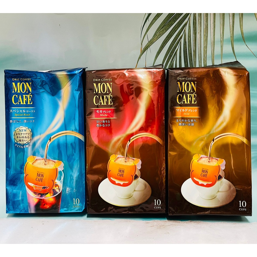 日本 片岡 MON CAFE 咖啡掛耳包 濾掛式咖啡 10小包入 摩卡/特培/柔和低咖啡因