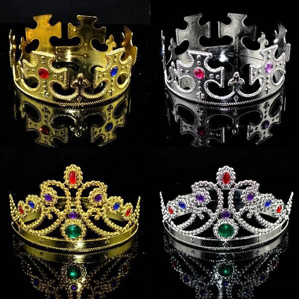 雪莉派對 國王皇冠萬聖節裝扮聖誕節裝扮派對表演服裝舞蹈用品 王子王冠國王皇冠皇后皇冠公主皇冠 蝦皮購物
