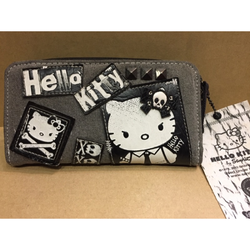 ［變身館日本服飾］~HELLO KITTY~KT x loungefly~設計師聯名款～龐克風～長夾~L.A～日本限量款