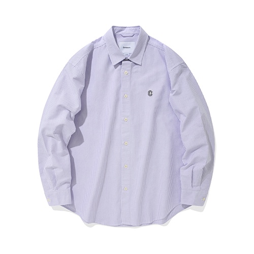 [COVERNAT][STANDARD]  C Logo Oxford Stripe 襯衫(紫色) [C0]