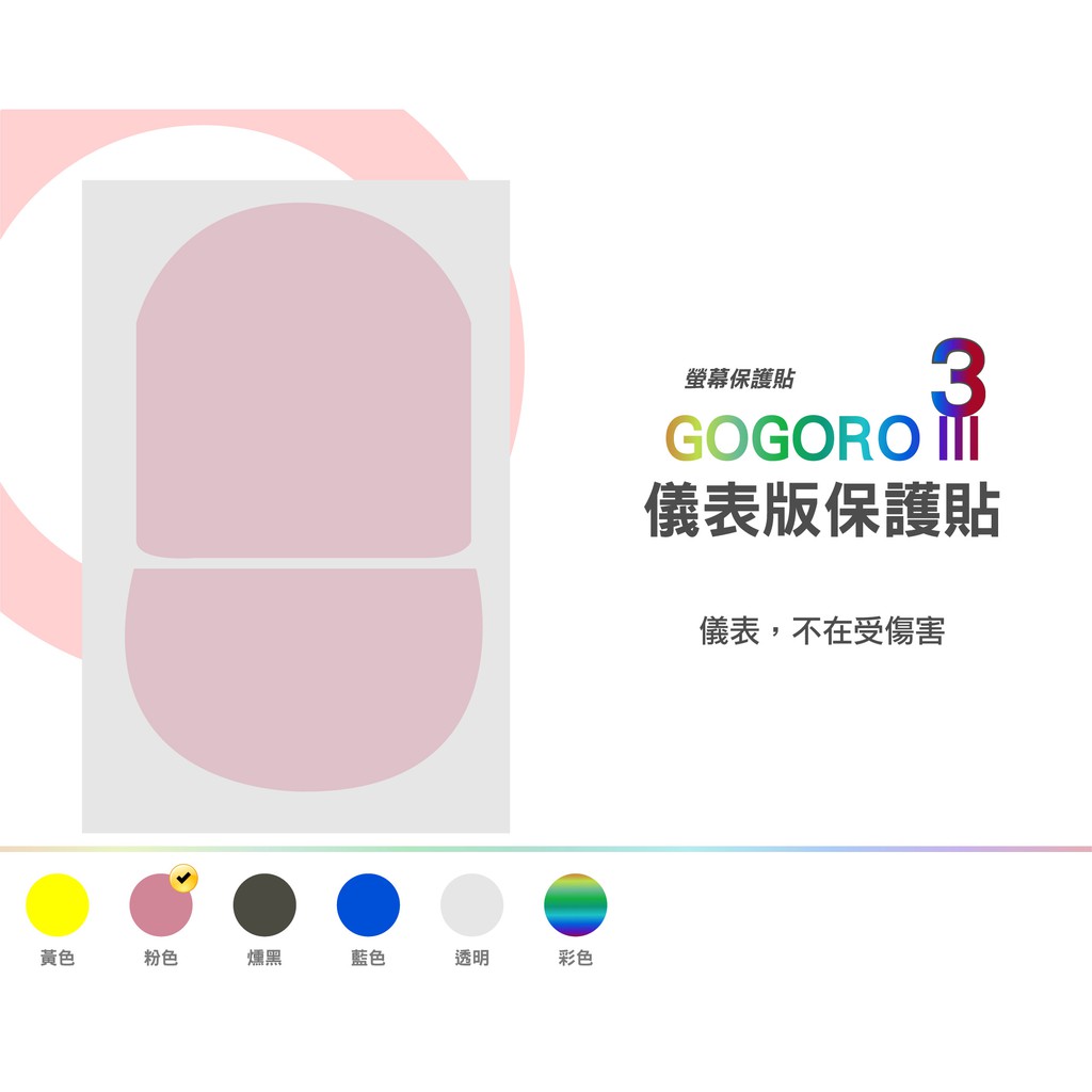 GOGORO3 專用儀表板保護膜 新一代薄膜 抗UV 六色可選 液晶貼 螢幕貼 一人一貼有保障 GR3 GGR3 電動車