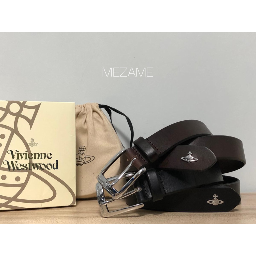 [MEZAME]圈粉賠售 日本 Vivienne westwood 小LOGO 皮帶 男 OUTLET 特價 B品 代購