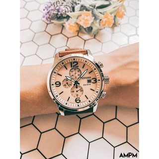 全新 現貨 CITIZEN CA0618-18X 星辰錶 手錶 43mm 光動能 鵝黃面盤 咖啡皮錶帶 男錶女錶