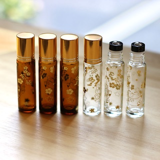 10ml便攜精油香水走珠瓶招財貓精油滾珠瓶瓶加厚玻璃材質小樣DIY便攜分裝瓶適用多特瑞分裝原裝滾珠頭