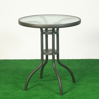 【FU41-5】 60cm半鋁玻璃圓桌(咖啡/黑/綠/白) A47A05