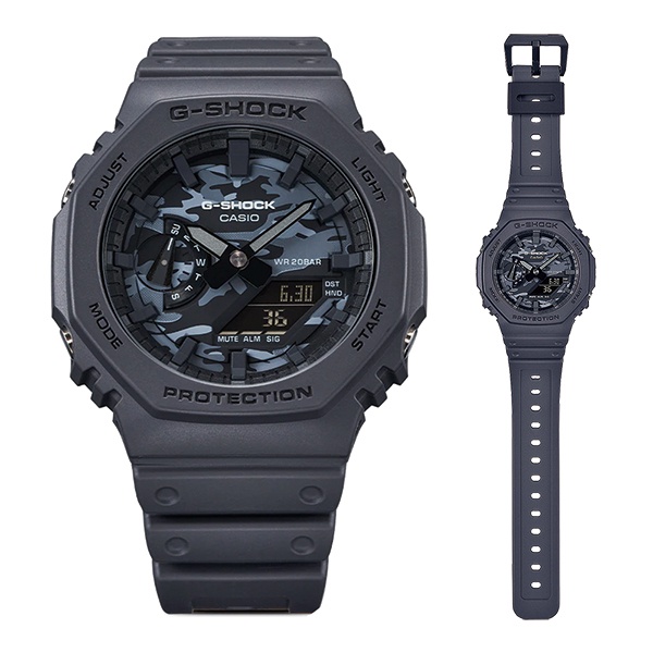 CASIO G-SHOCK 城市迷彩系列農家橡樹計時錶/48.5mm (GA-2100CA-8A)