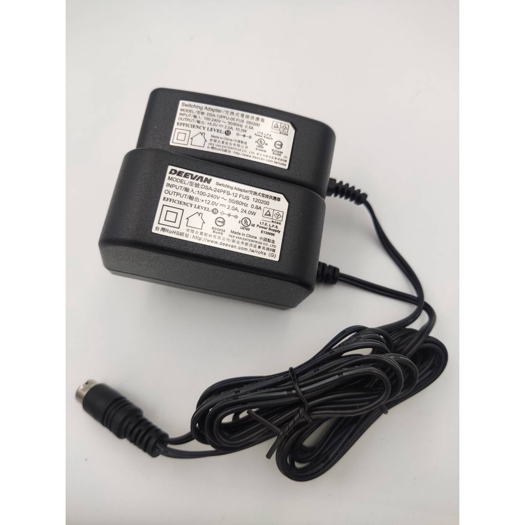 雙電壓 變壓器 +12V 2A +5V 2A  DVE 帝聞 粗4PIN