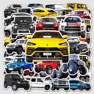 50張不重複 3 越野車 汽車 四驅車 獎勵貼紙 防水貼紙 塗鴉貼紙 筆電 行李箱 安全帽 汽車 機車 滑板 裝飾貼紙
