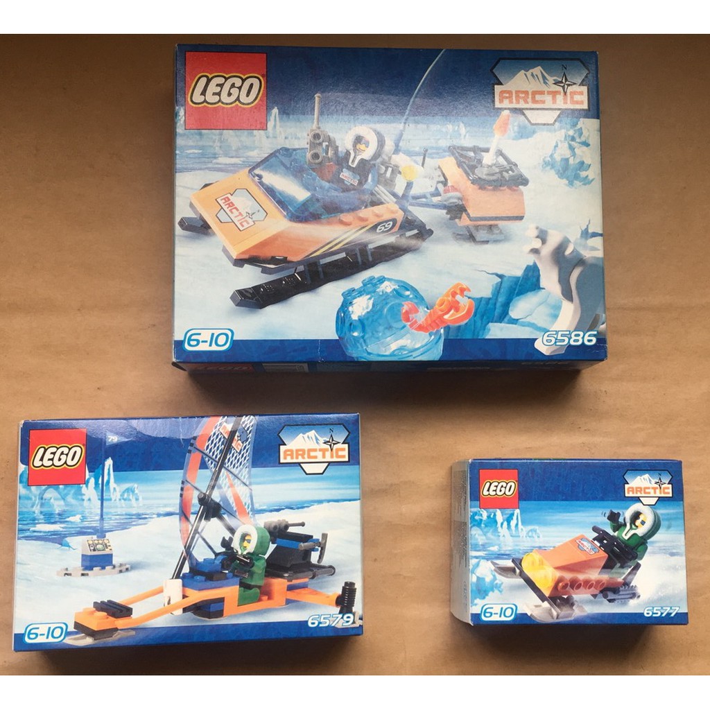 樂高 Lego 6577 6579 6586 雪上摩托車 冰上衝浪 極地偵察隊(城市系列/雪地/極地/冰原/北極熊)