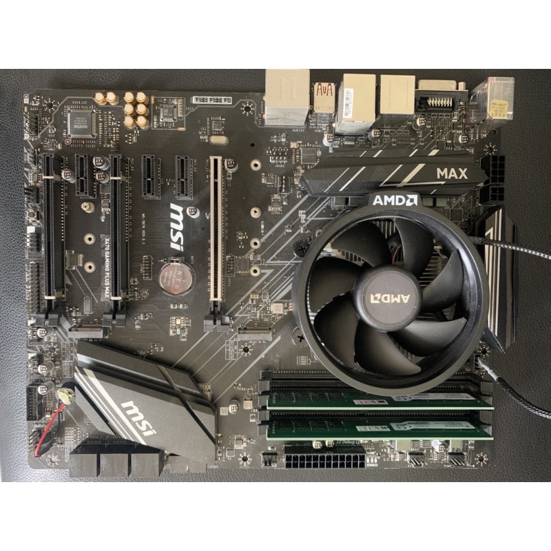 二手x470 gaming plus max+ 威鋼ddr4 16g記憶體2666+ AMD Ryzen R3 3100