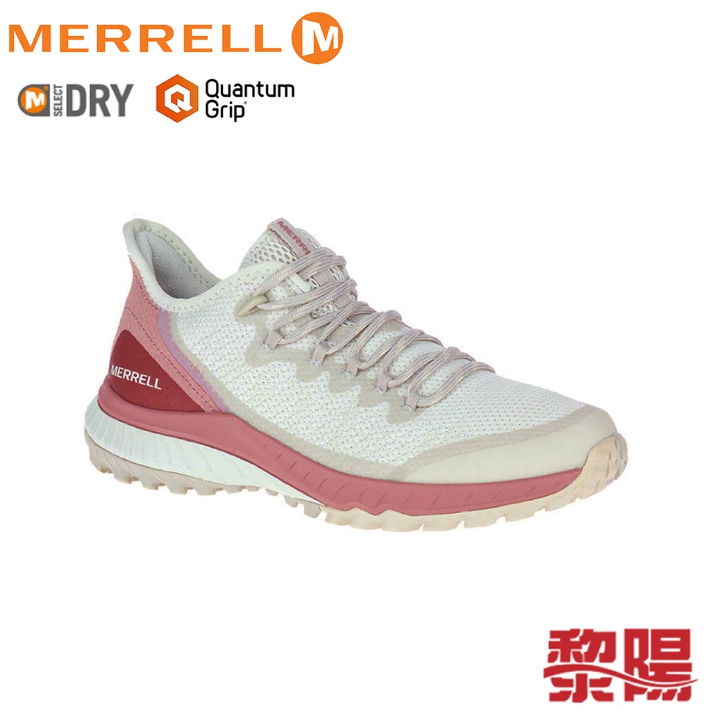 MERRELL 美國 BRAVADA WATERPROOF 防水多功能健行鞋 女款 米白/霧粉 33ML036020