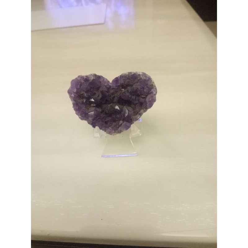 天然迷你愛心紫水晶鎮紫水晶洞紫水晶