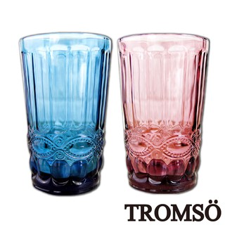 彩玻水杯【TROMSO】/320ml 臺灣現貨 彩色玻璃 玻璃水杯 風豎紋玻璃水杯 豎紋水杯 玻璃杯韓國玻璃杯 水杯