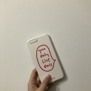 Deep手機殼 Deep手機殼yolo款式 韓國手機殼 硬殼 二手 i8+ 有點髒髒跟小損傷如圖不介意在下單哦～