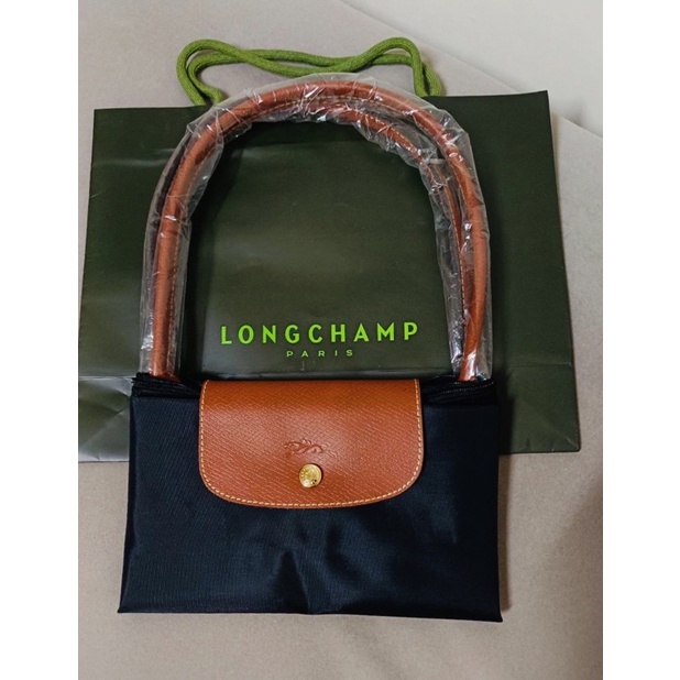 Longchamp 全新 黑色 長柄 肩背 水餃包