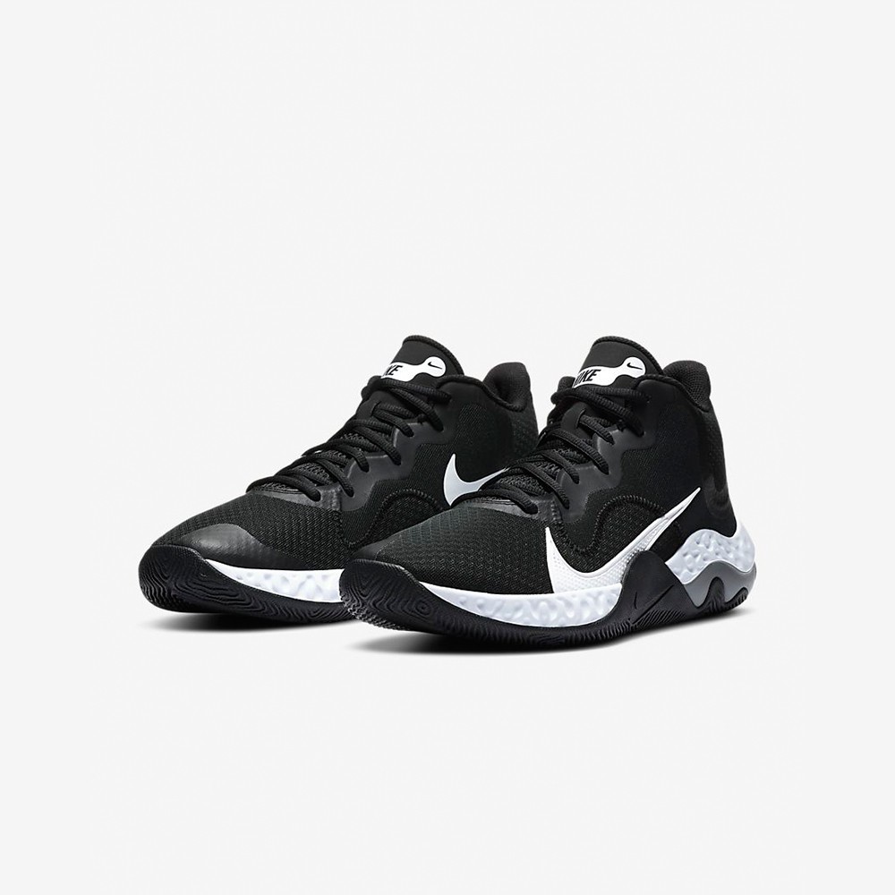 NIKE系列-RENEW ELEVATE 男款黑白大勾REACT底籃球鞋-NO.CK2669001