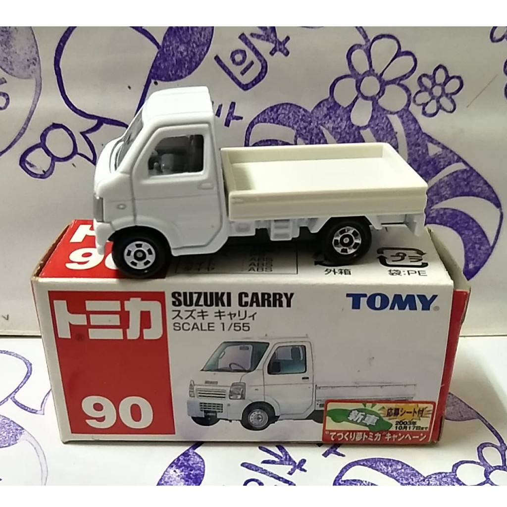 (現貨)Tomy tomica多美    新車貼  90 Suzuki Carry 陸製 白貨車 (盒況如盒)
