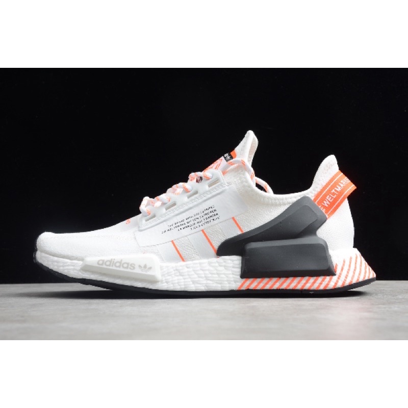 Adidas NMD R1 V2 White Solar Red 白橘紅 日版 高端Levis 刷色牛仔褲 w34 抓紋