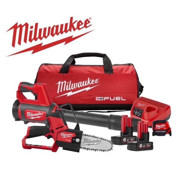 熊賀五金 附發票 MILWAUKEE M12 FPP2BC-602B 美沃奇雙機組 M12雙機組 鏈鋸鼓風機雙機組