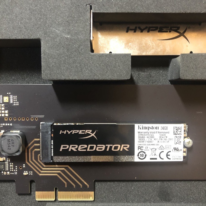 Kingston HyperX SSD m2 PCI-e 固態硬碟 240G