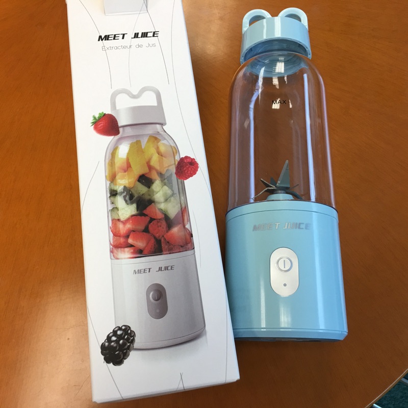 ✨全新✨ Meet Juice隨身果汁機(藍)❌網紅榨汁機❌家用❌多功能❌小型便攜式✅USB充電