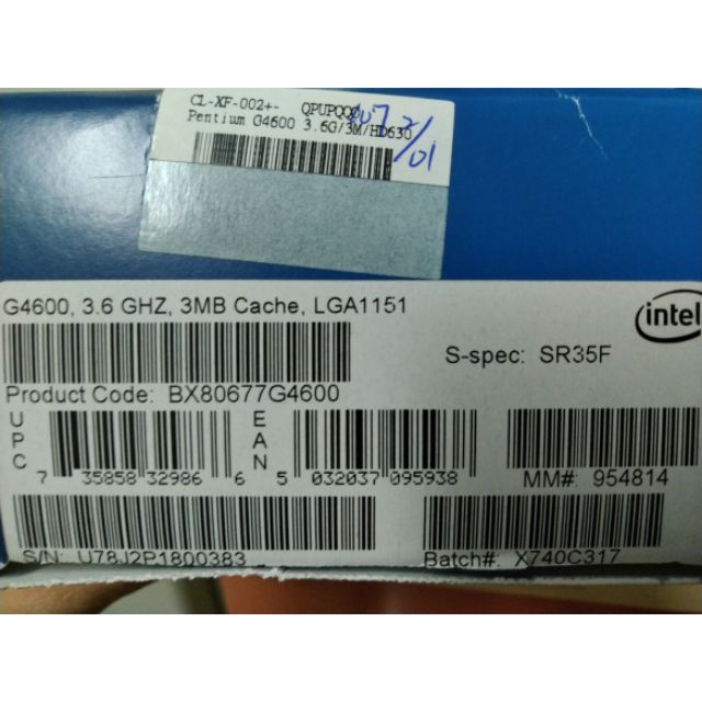 Intel g4600 英特爾cpu舊換新出清