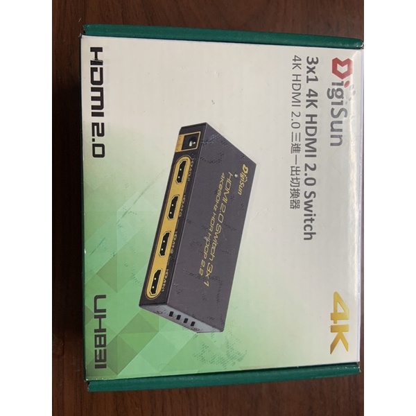 ［特價出清］DigiSun 得揚 UH831 4K HDMI 2.0 三進一出影音切換器