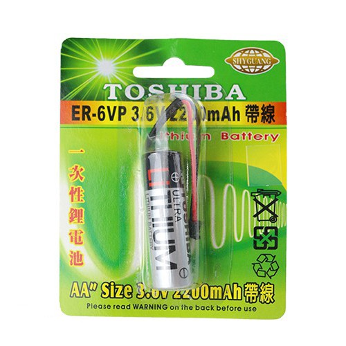 【含稅】TOSHIBA ER-6VR 一次性鋰電池AA ER6V系列 3.6V 2200mAh 日本製 帶線