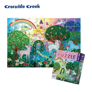 (4歲以上) 美國【Crocodile Creek】幻彩雷射拼圖-彩虹小馬 (60片)