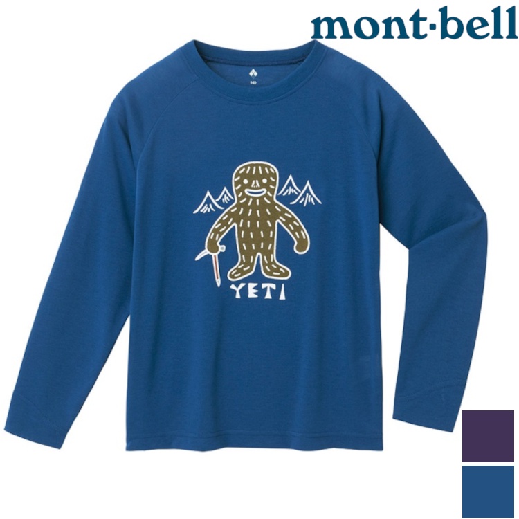 Mont-Bell WIC T 童款 Wickron長袖排汗衣 雪人 1114261 1114262