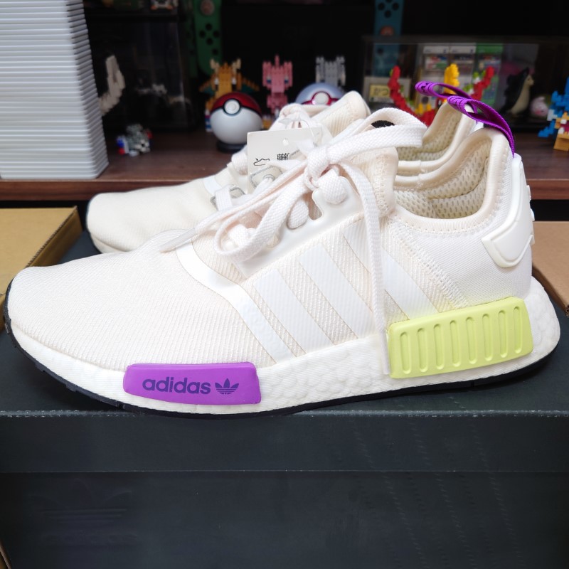 【小八】adidas NMD R1 Core White 白 綠 紫 D96626