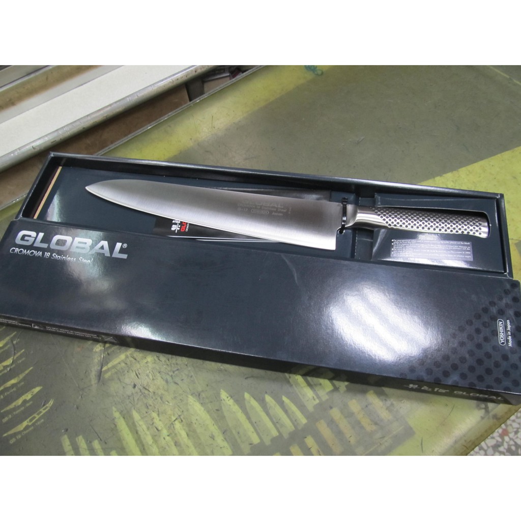 日本製🇯🇵具良治GLOBAL G-17 270mm專業主廚刀 西餐刀 牛刀 頂級廚刀 YOSHIKIN 不鏽鋼握柄