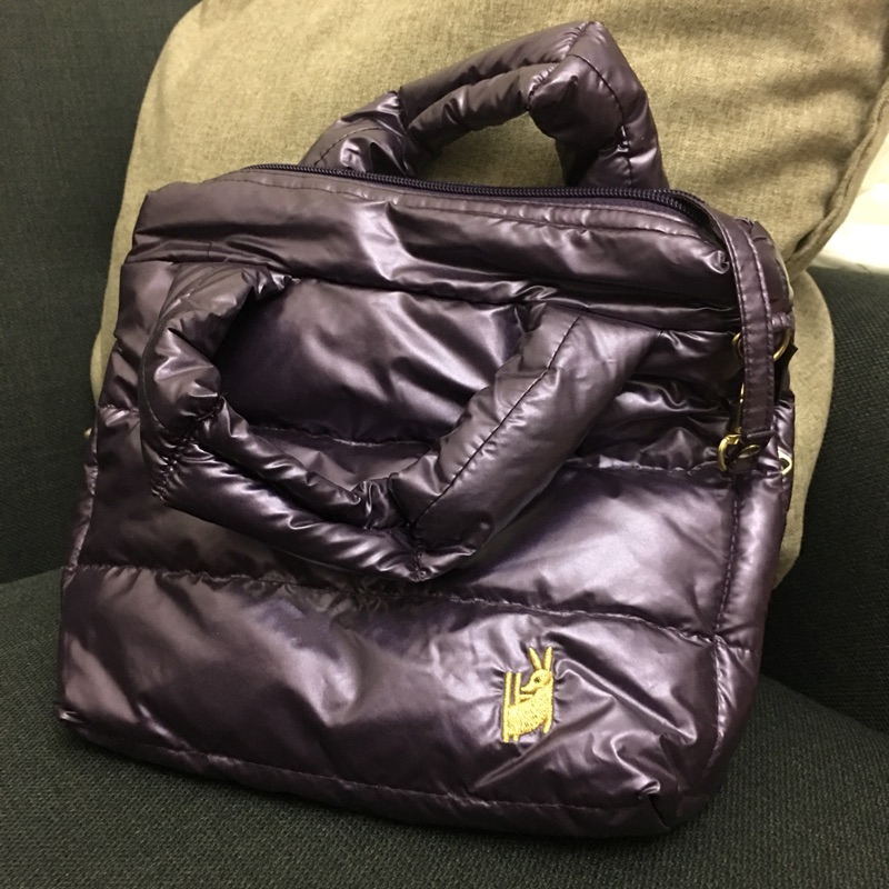 Rootote 紫色空氣包 親友贈送 全新未使用過 可手提肩背，付背帶