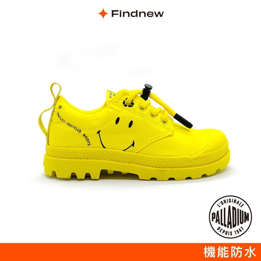 PALLADIUM SMILEY BE KIND微笑低筒防水靴童鞋 黃色 57290-736【Findnew】