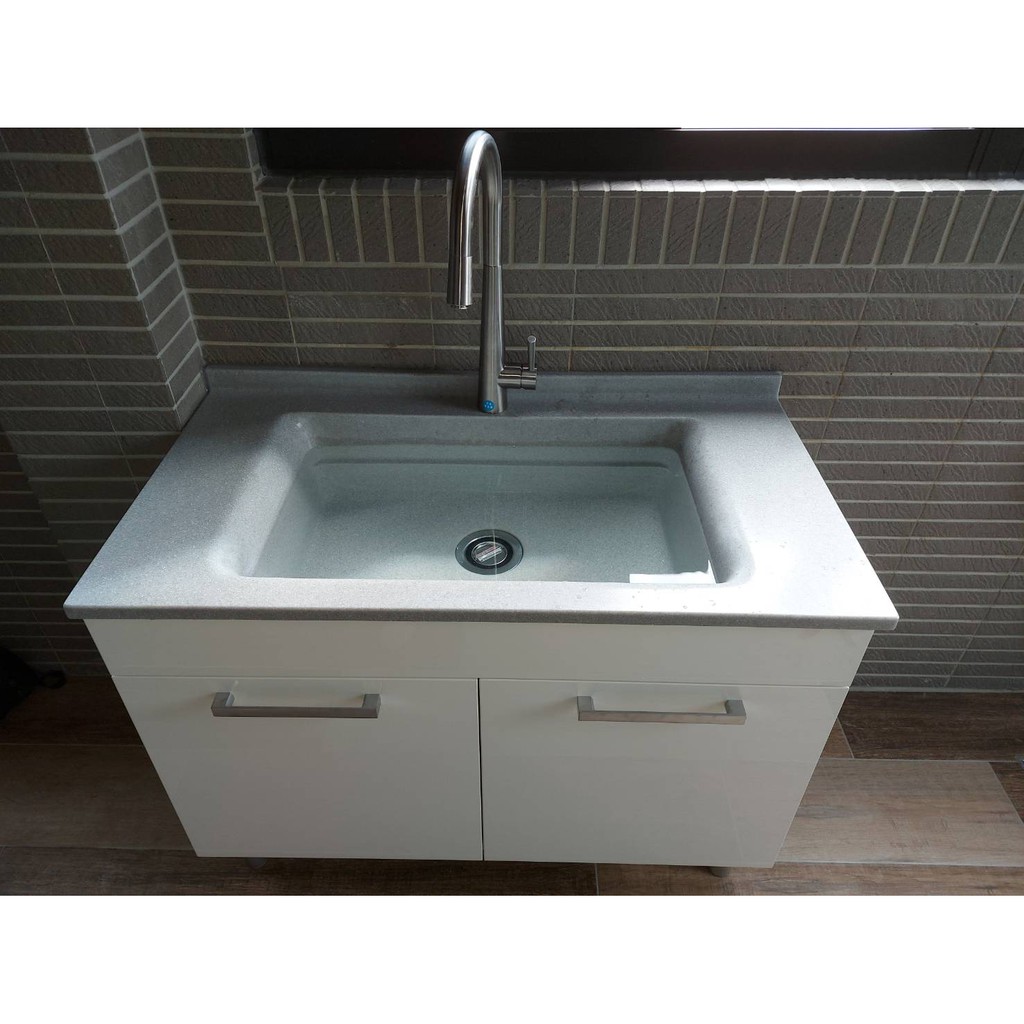 【IDEE】 S-780WAI-203 亞特蘭人造石。人造石水槽。洗衣板。陽洗台。洗衣台。洗衣檯。洗衣槽。浴櫃~台灣製