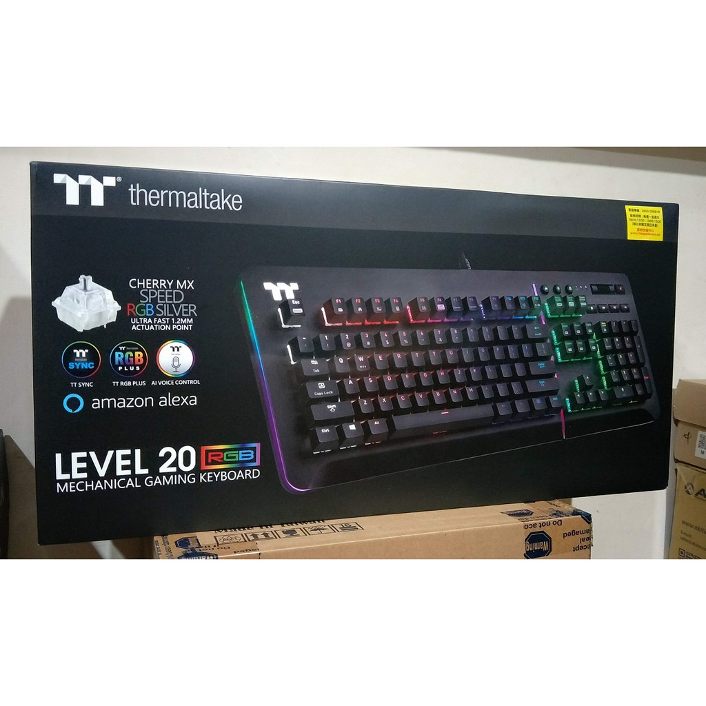 Level 20 RGB 櫻桃MX SPEED 黑色銀軸電競鍵盤(英刻)